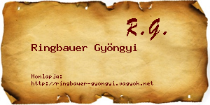 Ringbauer Gyöngyi névjegykártya