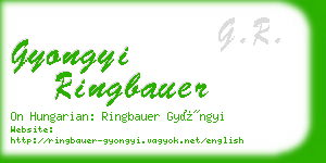 gyongyi ringbauer business card
